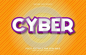editable text effect, Cyber style