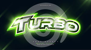 Editable Text Effect in E-sport Style. Green E-sport Text Effect