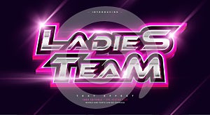 Editable Text Effect in E-sport Style. Pink E-sport Text Effect