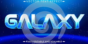 Galaxy text effect, editable space and retro text style