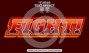 Editable text effect fight