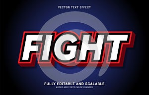 Editable text effect, Fight style