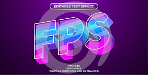 editable text effect FPS