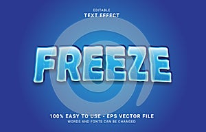 editable text effect, freeze style