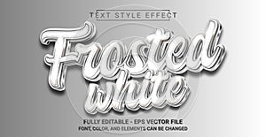 Editable Text Effect with Frosted White Theme.