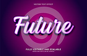 Editable text effect, Future style
