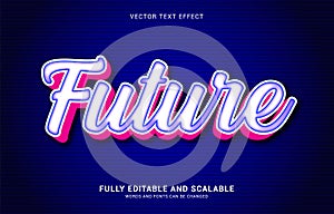 Editable text effect, Future style