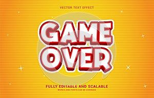 editable text effect, Game Over style