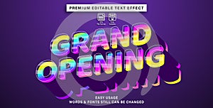 editable text effect grand opening cafe style