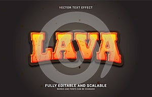 Editable text effect, Hot Lava style