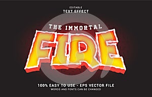 Editable text effect, Immortal Fire style photo