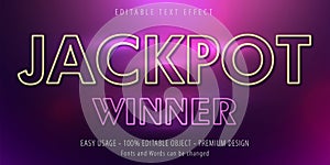 Editable text effect - jackpot prize style.