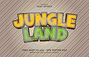 Editable text effect, Jungle Land style