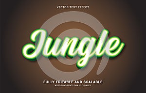 Editable text effect, Jungle style