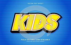 editable text effect, Kids style