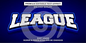 Editable text effect league sport