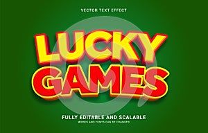 Editable text effect, Lucky Games style
