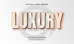 Editable text effect luxury deluxe gold style metallic