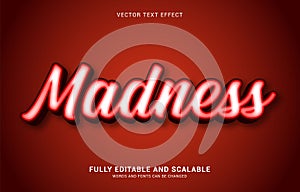Editable text effect, Madness style