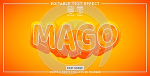 Editable text effect mango styles