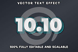 Editable text effect 10.10 with new modern cartoon style