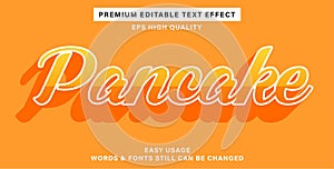 Editable text effect pancake