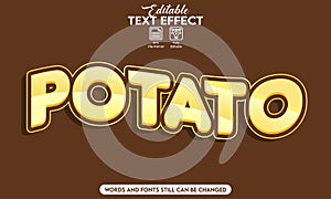 Editable text effect potato style