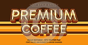 Editable Text Effect with Premium Coffee Theme.