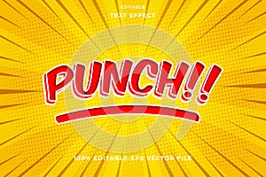 Editable text effect punch comic style