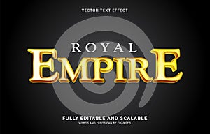 Editable text effect, Royal Empire style