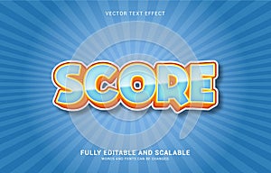 Editable text effect, Score style