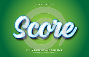 Editable text effect, Score style