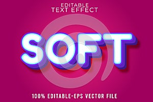 Editable text effect soft with modern style