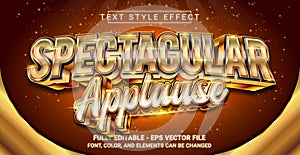 Editable Text Effect with Spectacular Applause Theme. Premium Graphic Vector Template