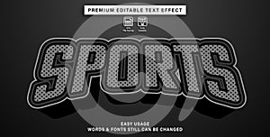 editable text effect sport style