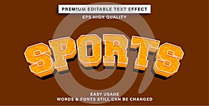 editable text effect sports