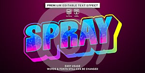 editable text effect spray