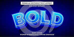 Editable text effect style bold