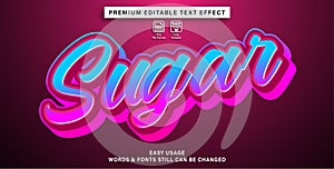 editable text effect sugar