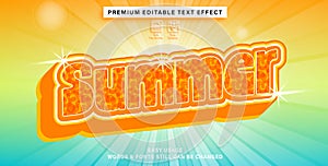 editable text effect summer