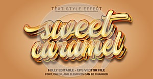 Editable Text Effect with Sweet Caramel Theme.