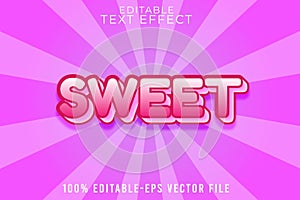 Editable text effect sweet comic style