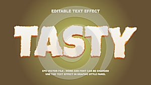 Editable Text Effect Tasty 3D Vector Template