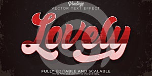 Editable text effect vintage, 3d retro and old font style