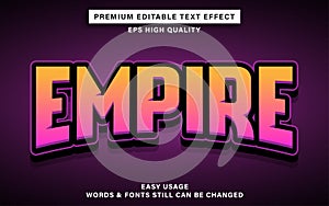 Editable text effects for a wide variety of design