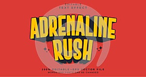 Editable text style effect - Adrenaline Rush text style theme