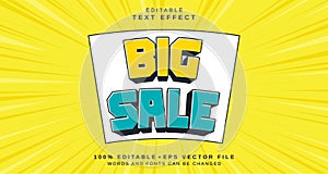 Editable text style effect - Big Sale text style theme