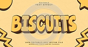 Editable text style effect - Biscuit text style theme