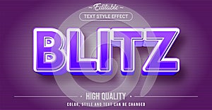 Editable text style effect - Blitz theme style photo
