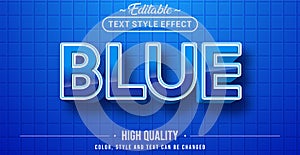 Editable text style effect - Blue theme style